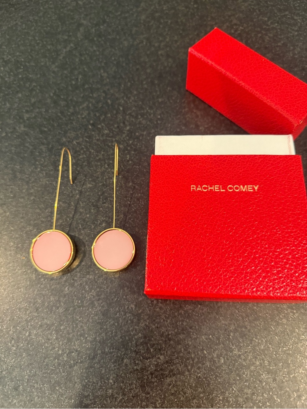 Rachel Comey Pink Disc Drop Earrings